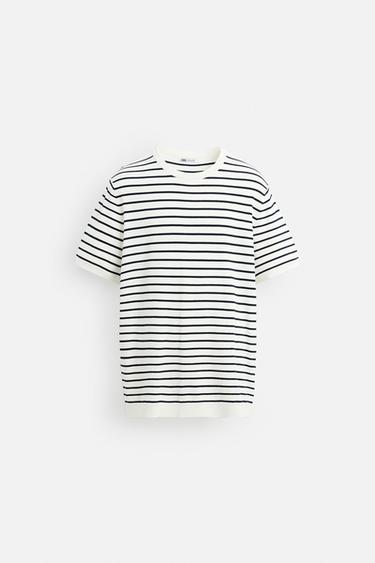 Maglia a righe bianche-nere