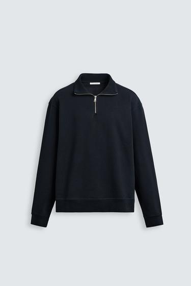 Felpa Zip nera
