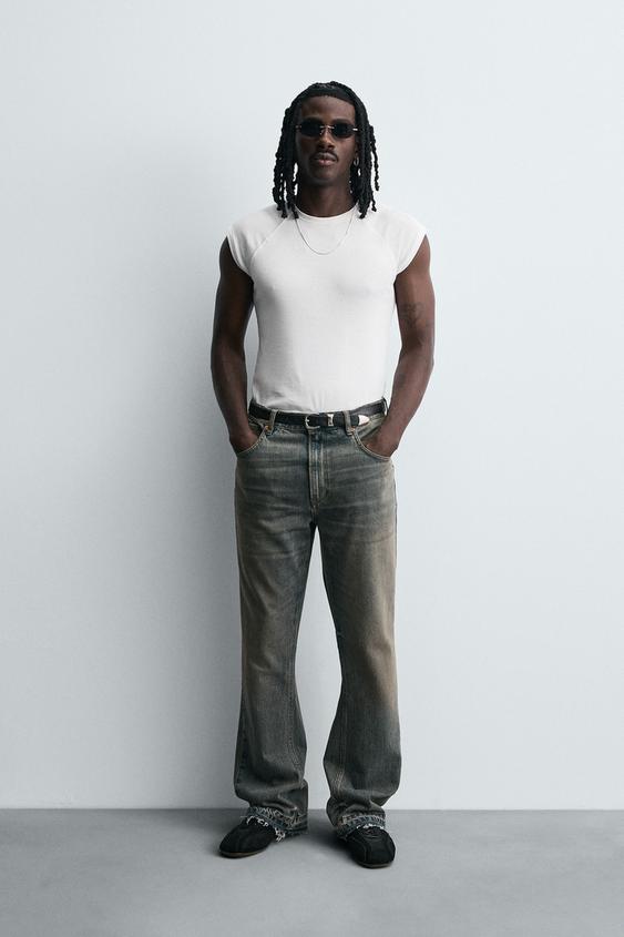 Jeans grigi a zampa