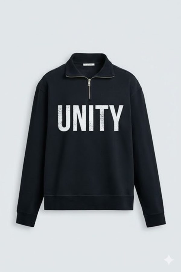 Felpa Zip nera (unity)